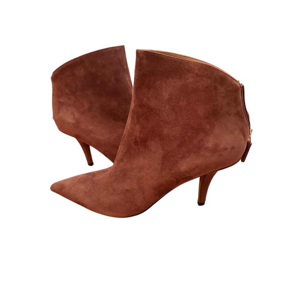 Paris Texas Jessica Ankle Boot Mogano/Brown Suede EU39/US8 NIB Pointed Toe Italy